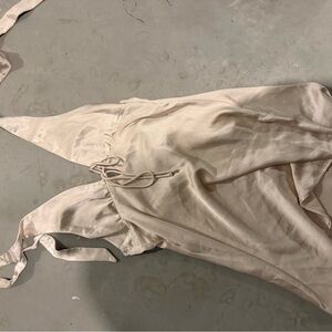 Princess Polly Cream Satin Top